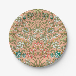 Plato De Papel William Morris Hyacinth Flower Rosa Art
