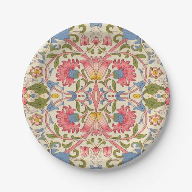 Plato De Papel William Morris Lodden Spring Wallpaper Art (Anverso)