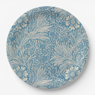 Plato De Papel William Morris - maravilla azul floral