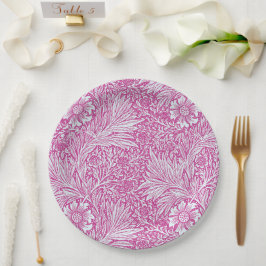 Plato De Papel William Morris - Pink Marigold - Floral Bonito