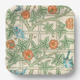 Plato De Papel William Morris Trellis Victorian Wallpaper