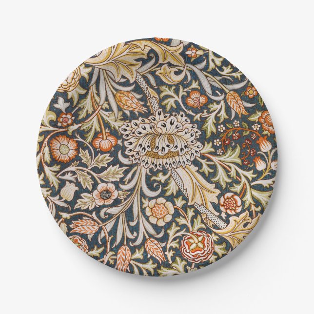 Plato De Papel William Morris Trent Garden Flower Pattern Classic (Anverso)