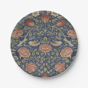 Plato De Papel William Morris Tudor Rosa Wallpaper