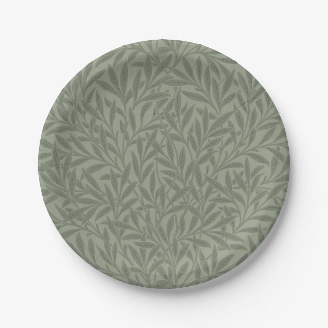 Plato De Papel William Morris Willow Flower Classic (Anverso)