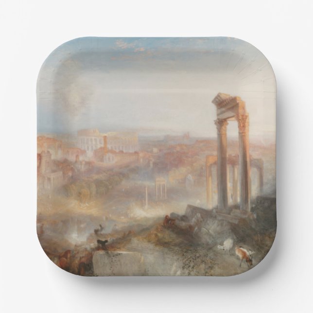 Plato De Papel William Turner British - Roma-Campo Vaccino modern (Anverso)