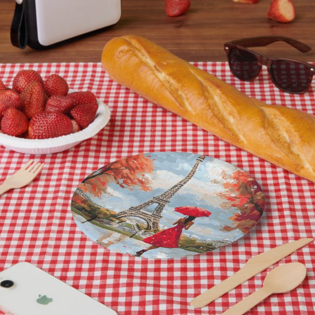 Plato De Papel Wind Romance Paris Moda Walk (Picnic)