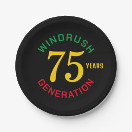 Plato De Papel Windrush, 75° aniversario