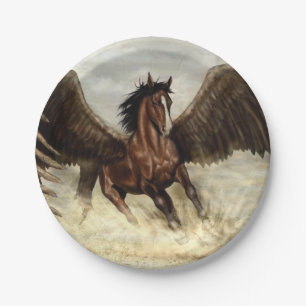 Plato De Papel Winged Pegasus