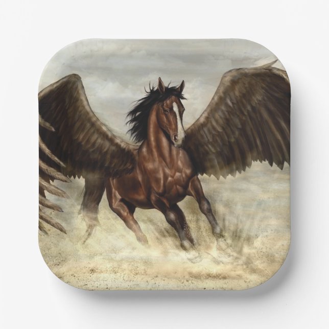 Plato De Papel Winged Pegasus (Anverso)