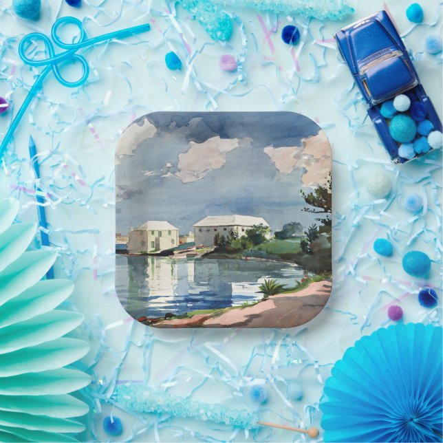 Plato De Papel Winslow Homer, Salt Kettle, Bermuda (Fiesta)