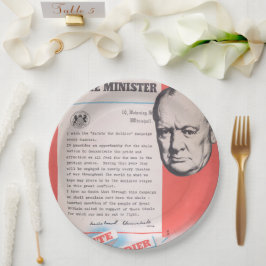 Plato De Papel Winston Churchill, Reimpresión del poster británic