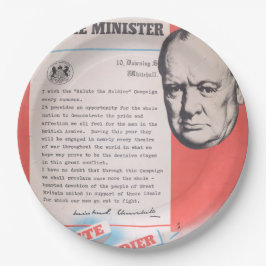 Plato De Papel Winston Churchill, Reimpresión del poster británic