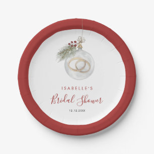 Plato De Papel Winter Christmas Ornament Bridal Shower