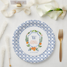 Plato De Papel Winter Citrus Botanical Florals | La vegetación