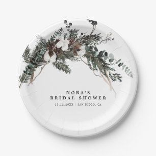 Plato De Papel Winter Greenery Bouquet