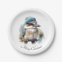 Plato De Papel Winter Kookaburra Deseos, personalizado