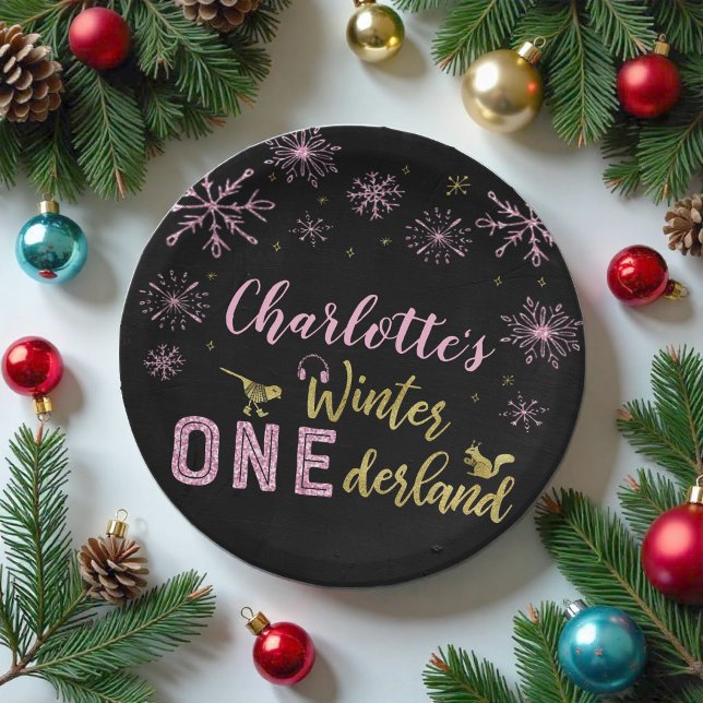 Plato De Papel Winter Onederland Birthday Paper Plates Snowflakes (Subido por el creador)