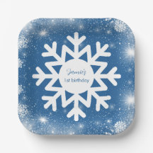 Winter ONEderland Primer cumpleaños Boy Snowflake