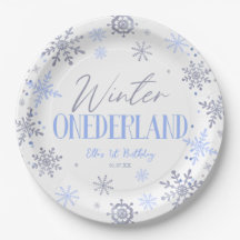 Winter ONEderland Snowflake Primer Fiesta de cumpl