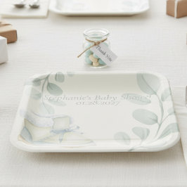 Plato De Papel Winter Wonder Baby Shower 
