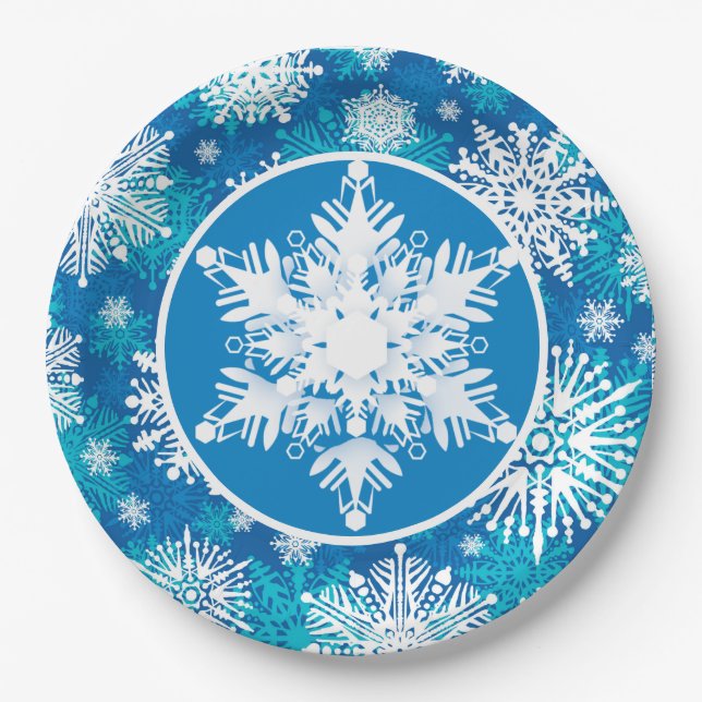 Plato De Papel Winter Wonderland (Anverso)