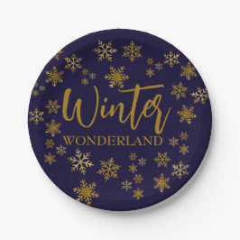 Plato De Papel Winter Wonderland