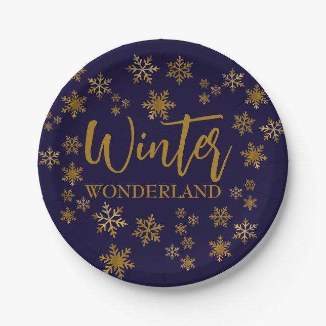 Plato De Papel Winter Wonderland (Anverso)