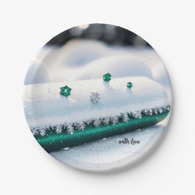 Plato De Papel Winter's Soft Glow (Anverso)