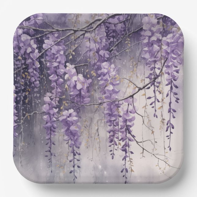 Plato De Papel Wisteria (Anverso)