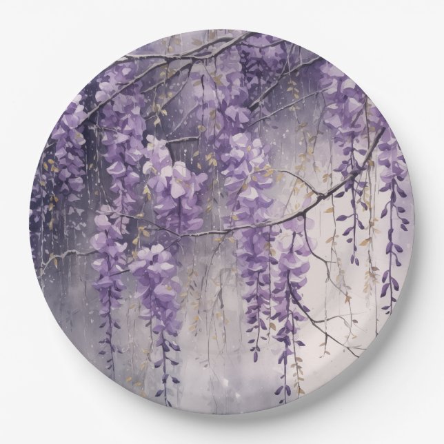 Plato De Papel Wisteria (Anverso)