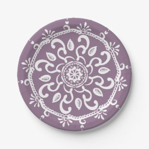 Plato De Papel Wisteria Mandala