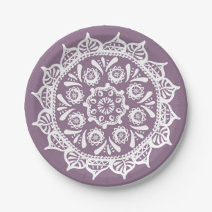 Plato De Papel Wisteria Mandala