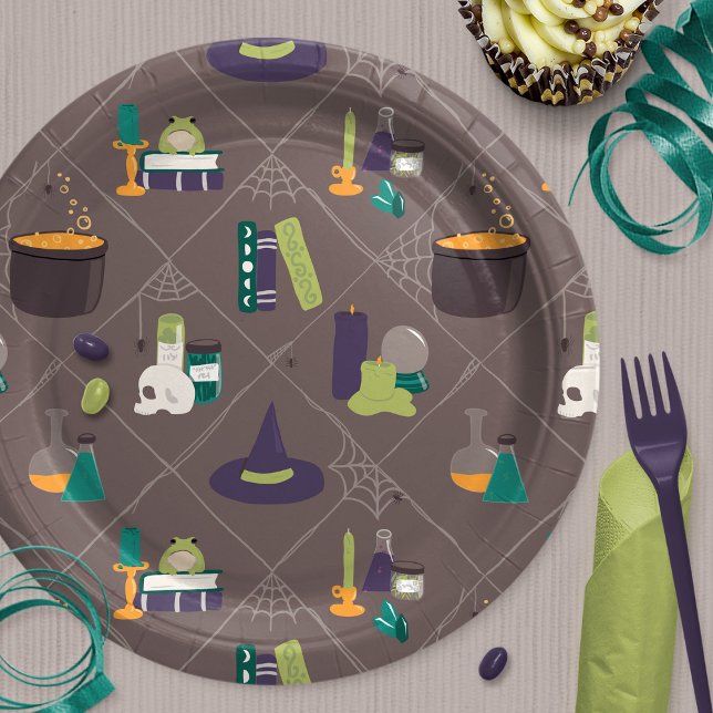 Plato De Papel Witch Spell Suministrations Halloween (Subido por el creador)