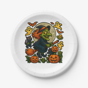 Plato De Papel Witch Way to the Pumpkin Patch? Halloween