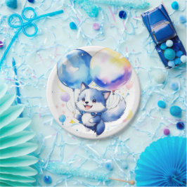 Plato De Papel Wolf Birthday