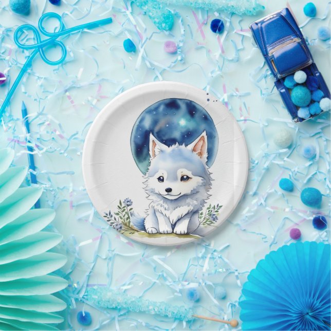 Plato De Papel Wolf Birthday (Fiesta)