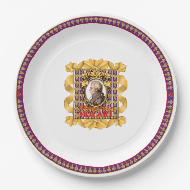 Plato De Papel Wolfgang Amadeus Mozart (Anverso)