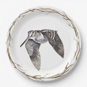 Plato De Papel Woodcock