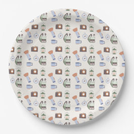 Plato De Papel Woodland Adventure espera el camping Baby Shower