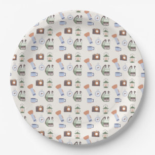 Plato De Papel Woodland Adventure espera el camping Baby Shower