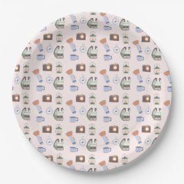 Plato De Papel Woodland Adventure espera el camping Baby Shower