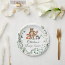 Woodland Animals Greenery Baby Shower