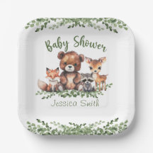 WOODLAND ANIMALS WATERCOLOR BABY SHOWER