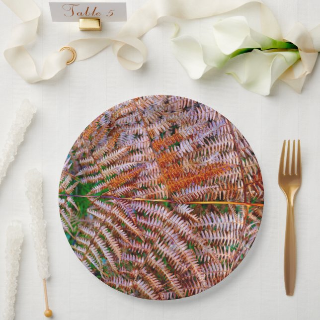 Plato De Papel Woodland Ferns Placa de papel (Boda)
