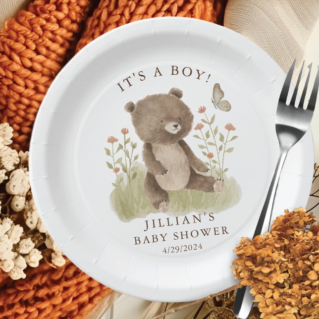 Plato De Papel Woodland Wonder Bear (Subido por el creador)