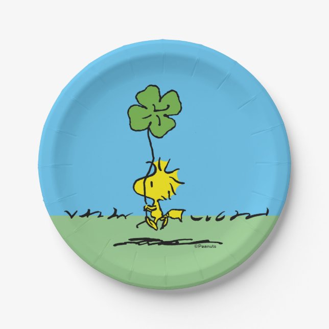 Plato De Papel Woodstock Carrying Shamrock (Anverso)