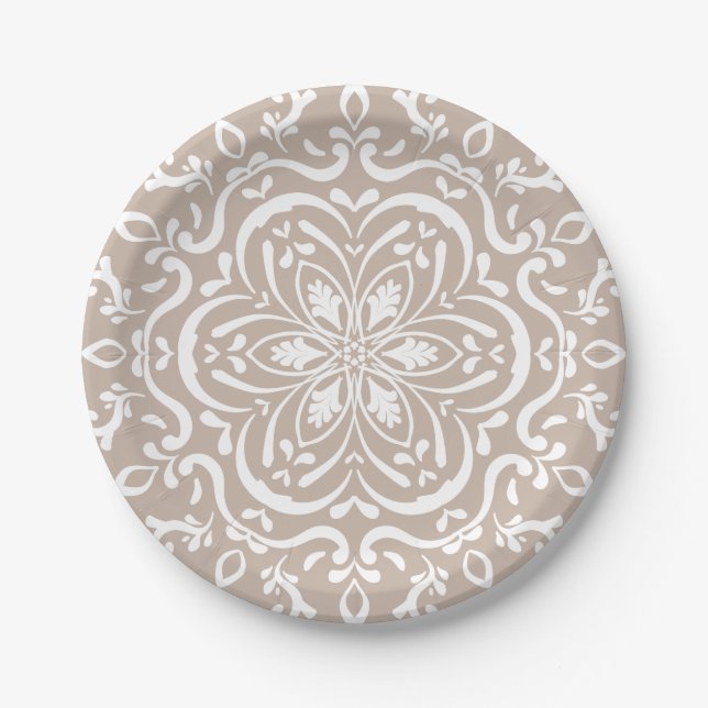Plato De Papel Wool Mandala (Anverso)