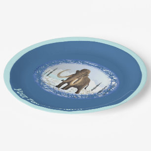 Plato De Papel Wooly Mammoth