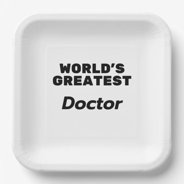Plato De Papel World's Greatest Doctor (Anverso)