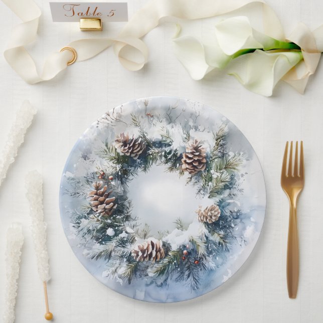 Plato De Papel Wreath (Boda)